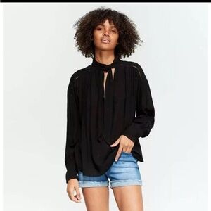 Free People Black Blouse